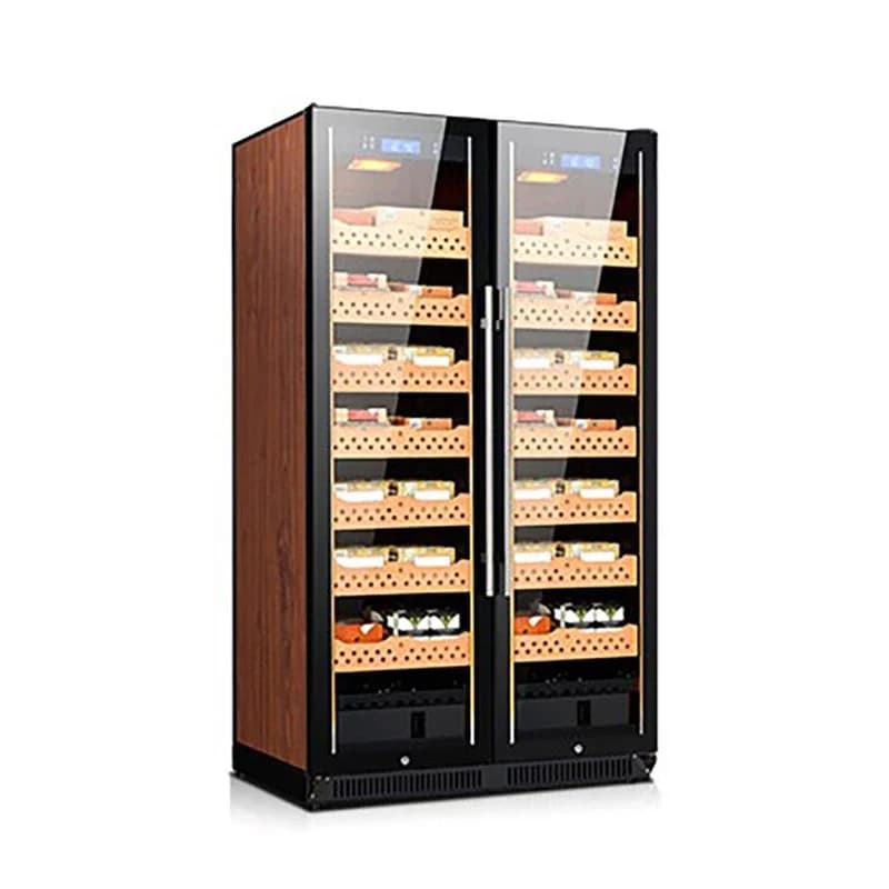 Cigar cabinet, constant temperature commercial compressor refrigeration, cedar wood shelf  cigar cabinet