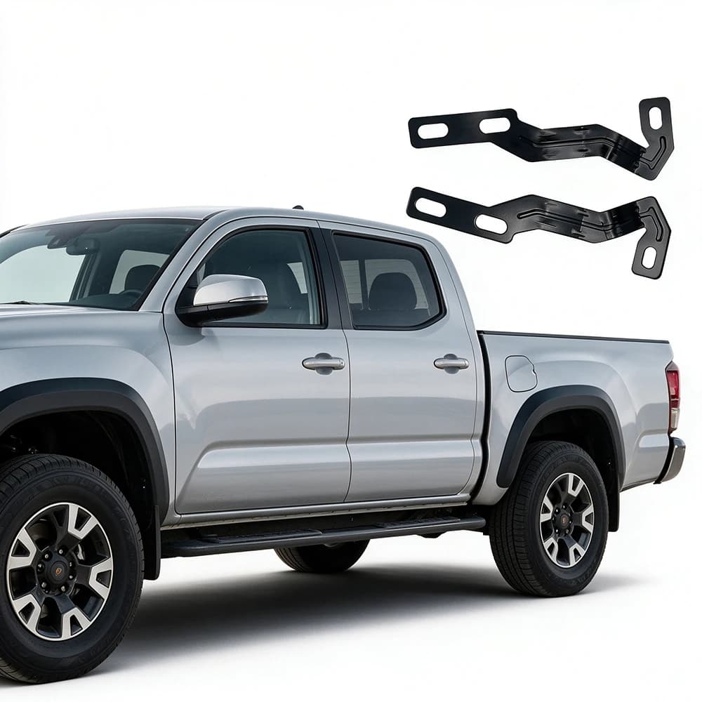 Engine Hood Hinge Ditch LED Light Mount Brackets Offroad Accessory For Toyota Tacoma 2016-2020