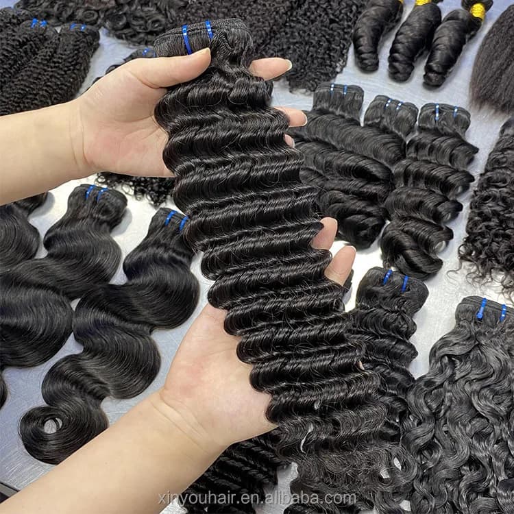 100% Natural Unprocessed Human Hair Extensions Wigs High Quality Raw Hair
