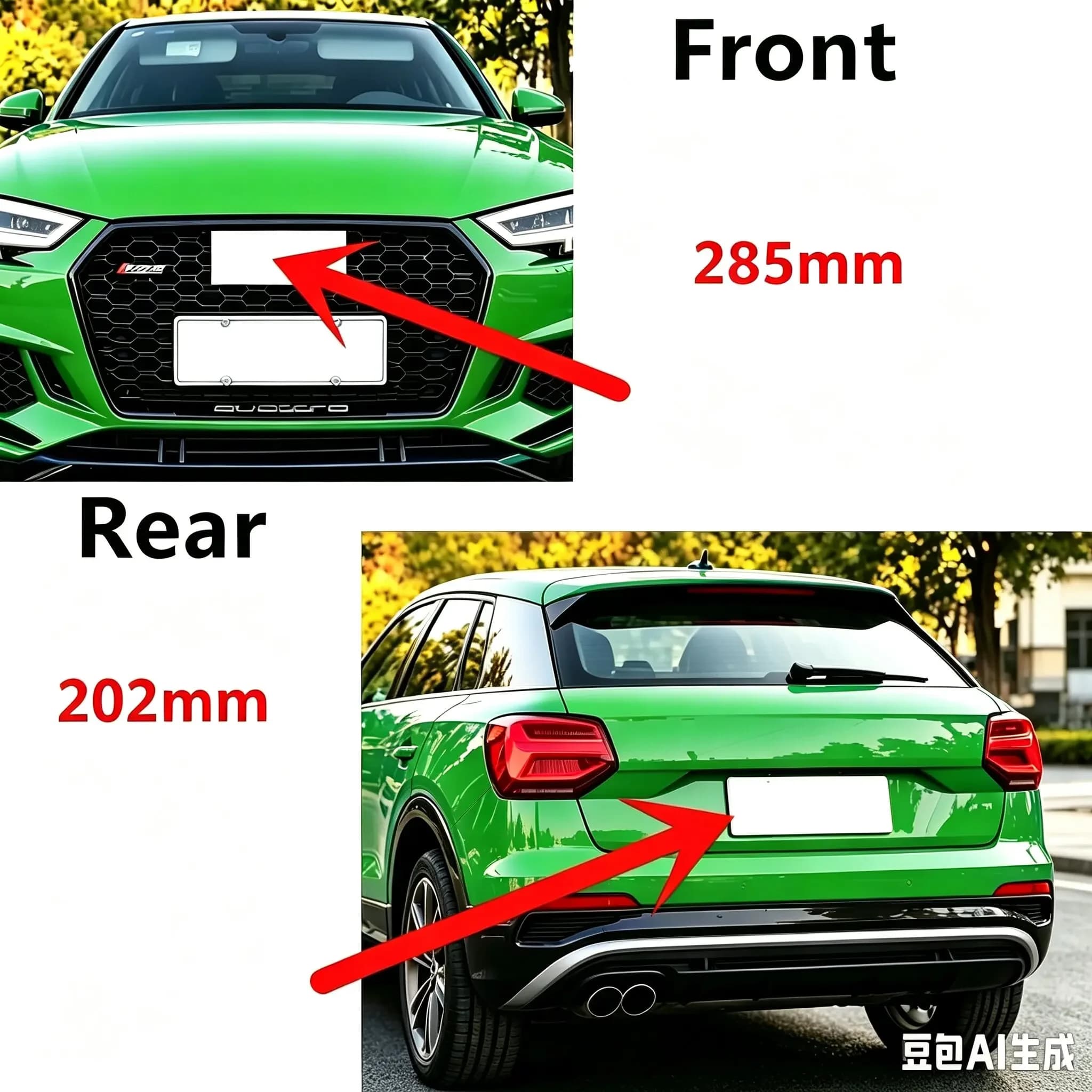 Replacement 4 Ring logo ABS Silver/Black Car Hood Front Bonnet Grill Rear Trunk Emblem Badge Sticker For Audi Q5 2014-2019