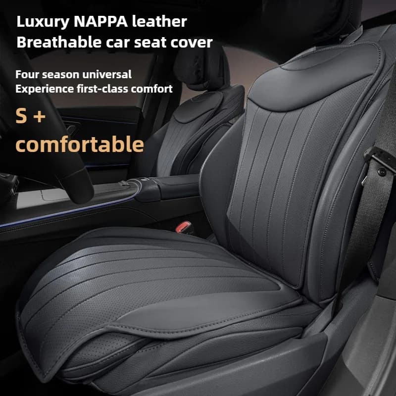 Comfortable Nappa Leather Car Seat Covers Full Set 5 Seater Luxury Car Seat Protectors Set Interior Accessories Car Seat Cushion
