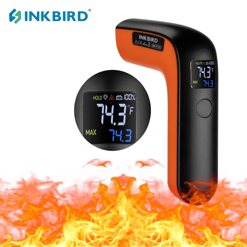 INKBIRD Infrared Thermometer Gun For Cooking Grilling Non-Contact IR Laser Temperature Gauge Pyrometer Digital Thermometer