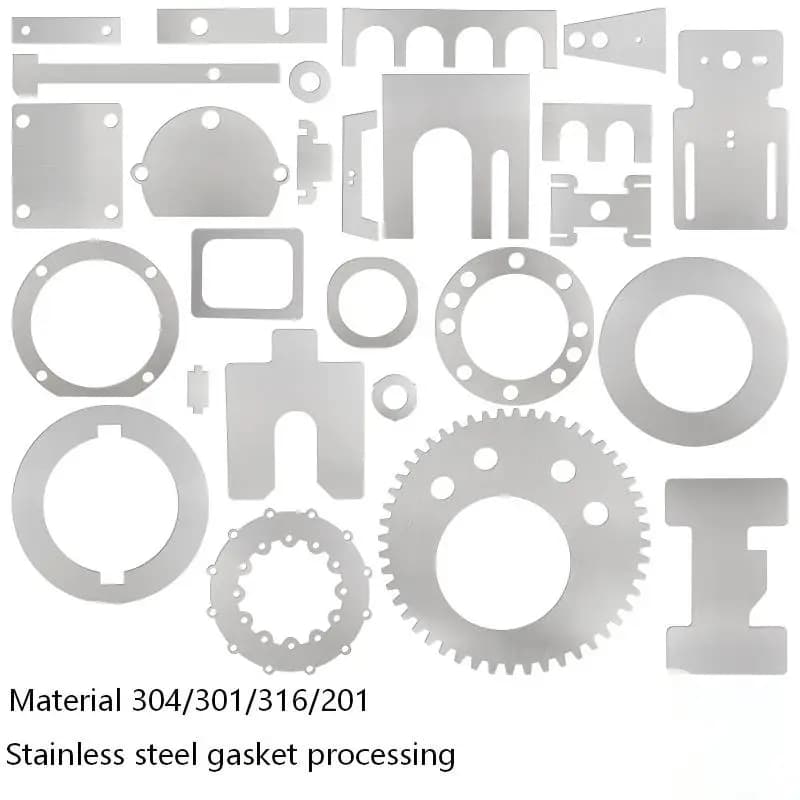 304 Stainless Steel Precision Gaskets, Round/U-Shaped Ultra-Thin Flat Washers, Custom Laser Cutting, Special Gap Sheets