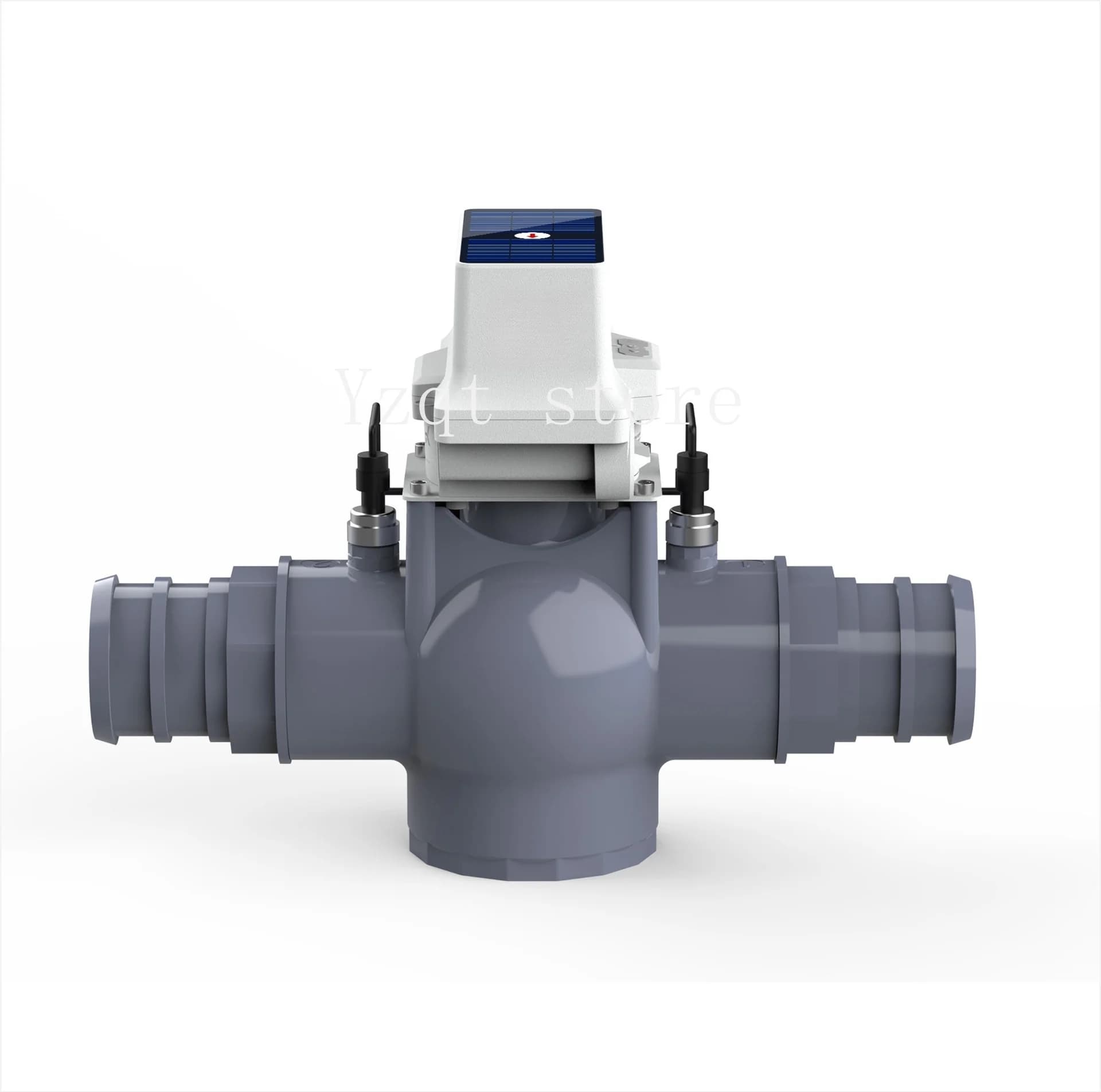 4G/lora intelligent irrigation valve DN80 three-inch electric valve PVC three-way ball valve agricultural switch solar energy