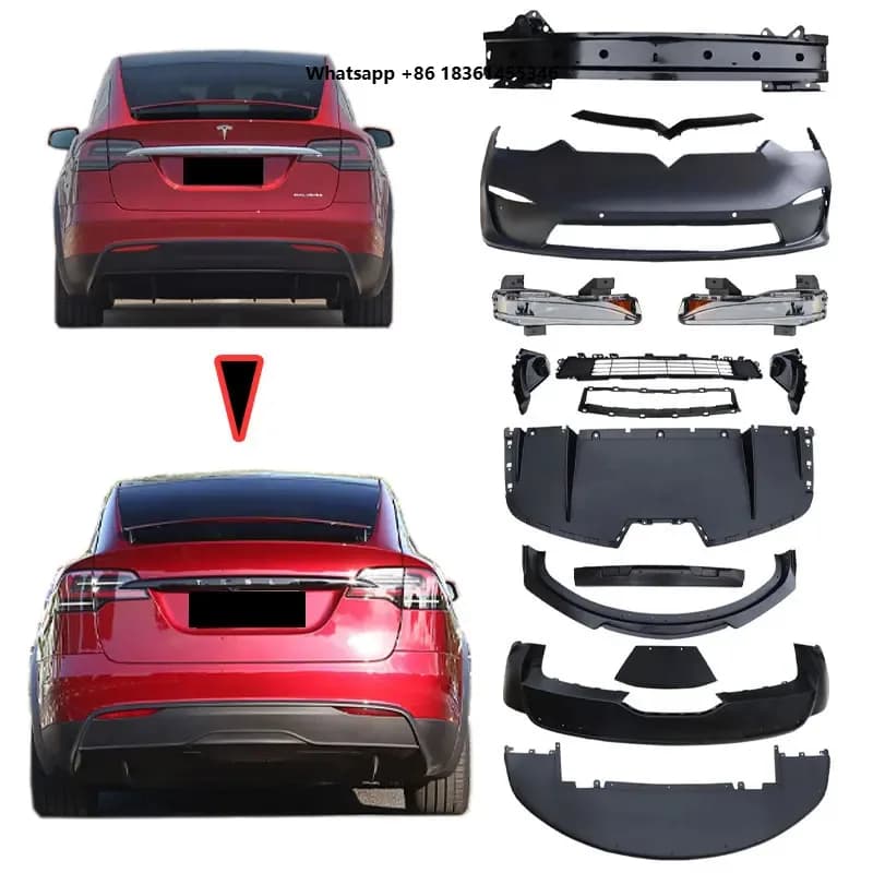 For 2017-2020 s Model X Upgrade and Replacement Kit New Model Appearance Front & Rear Bumper Auto Body L