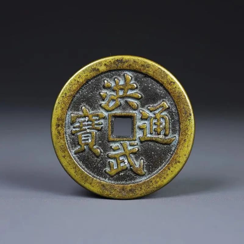 Tongbao, Copper with the Image of Hongwu Riding a Cow and Herding Cattle, Coin Craft