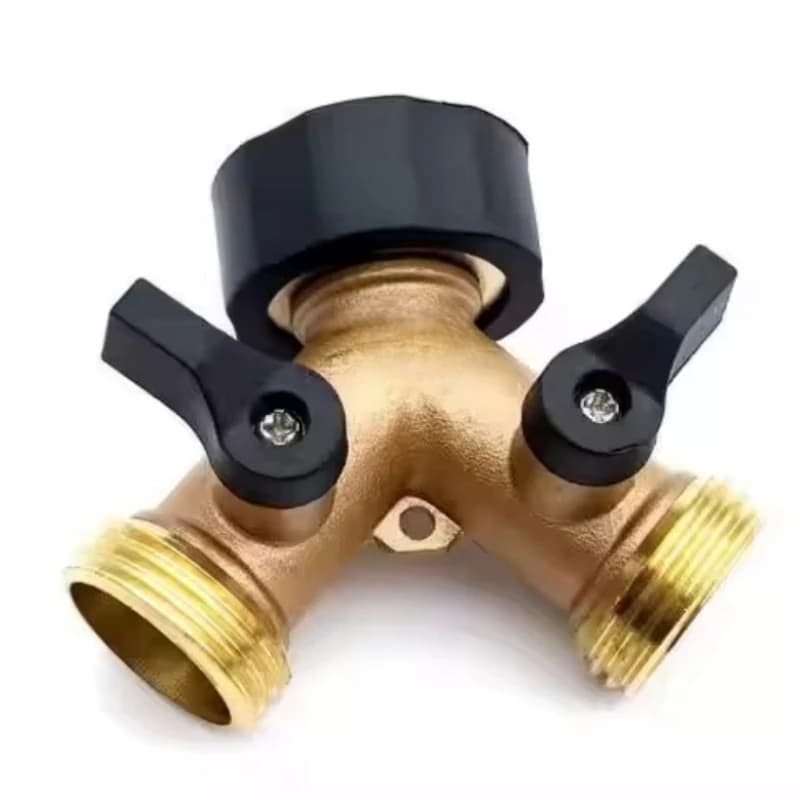 High Quality Garden Tee Brass Ball Valve 3/4 Garden Hose Connector Y-Shaped Diversion Control Valve