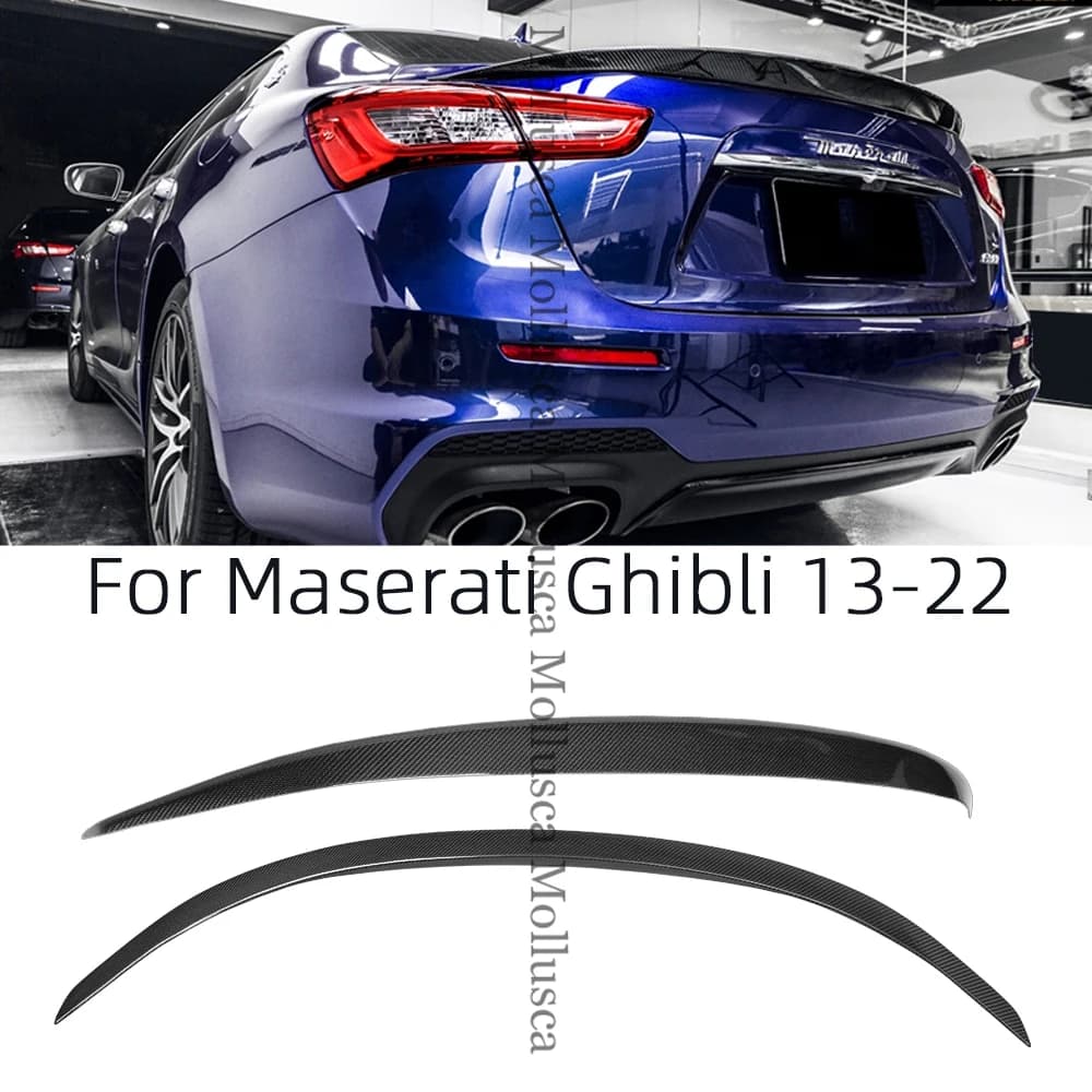 For Maserati Ghibli NT Style Carbon fiber Rear Spoiler Trunk wing 2013-2022 FRP honeycomb Forged