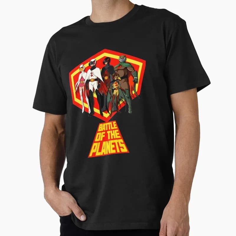 Kagaku Ninja-Tai Gatchaman Science Ninja Team Unisex Graphic T-shirt Vintage 70s Anime Battle of the Planets G-Force Fan Tops