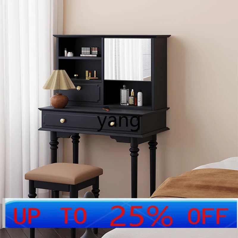 LHH retro bedroom small dresser storage cabinet integrated makeup table