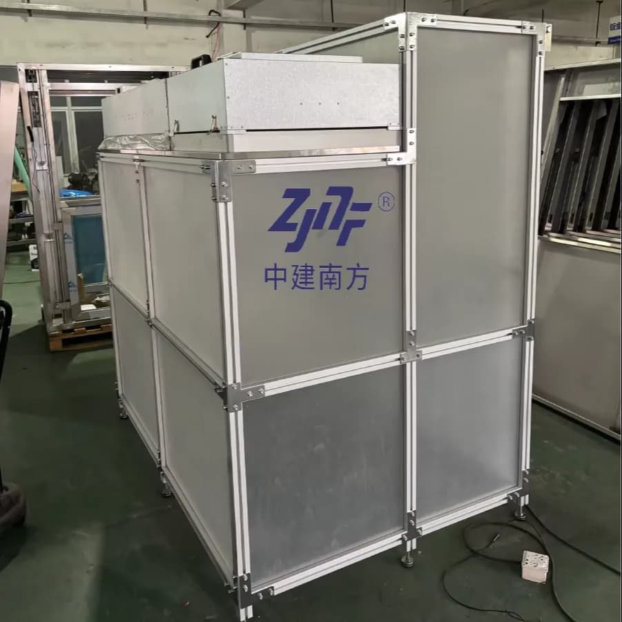 Custom Dimension Vertical Flow Modular Soft Wall Clean Room Hepa for Drink Manufacturing with FFU Fan Filter Unit