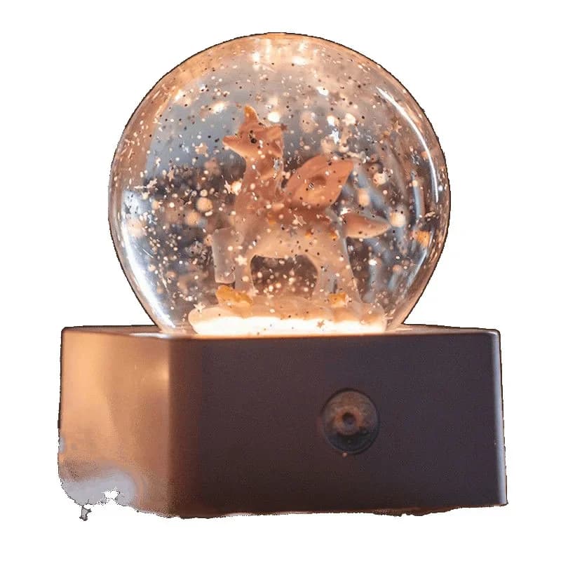 Vintage Christmas Tree Crystal Ball Snow Music Box Bird Poem Girls Children's Birthday Gift Christmas Music Box