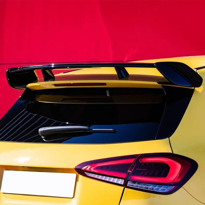 For Mercedes Benz A Class W176 W177 A180 A200 A250 A260 AMG A45 Hatchback 2013-2022 Rear Trunk Roof Spoiler Body Kit Gloss Black