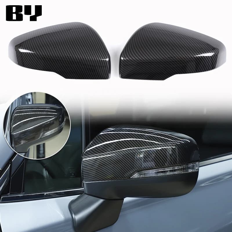For Subaru Forester Outback XV 2019-2024 ABS Carbon Fiber/Black Car Side Rearview Mirror Cover Car Accessories