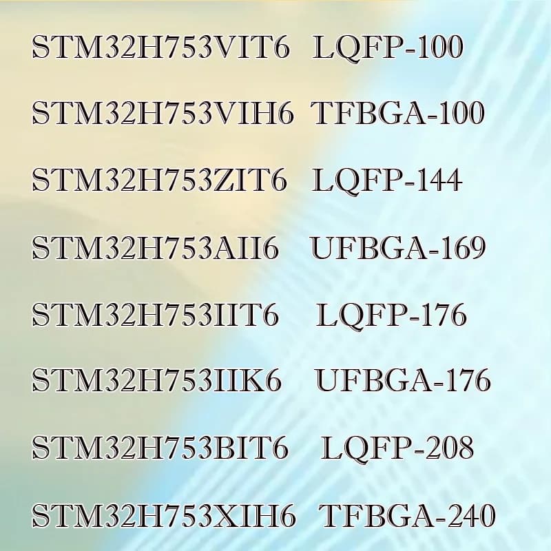 STM32H753IIT6 753ZIT6 753XIH6 753VIT6 753IIK6 BIT6 AII6  Transparent shell