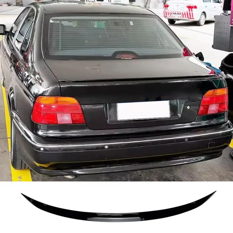 For BMW E39 5 Series 525i 528i 530 540i Car Rear Wing Trunk Tail Spoiler Lip Rubber Soft Plastic Gloss Black Accessories