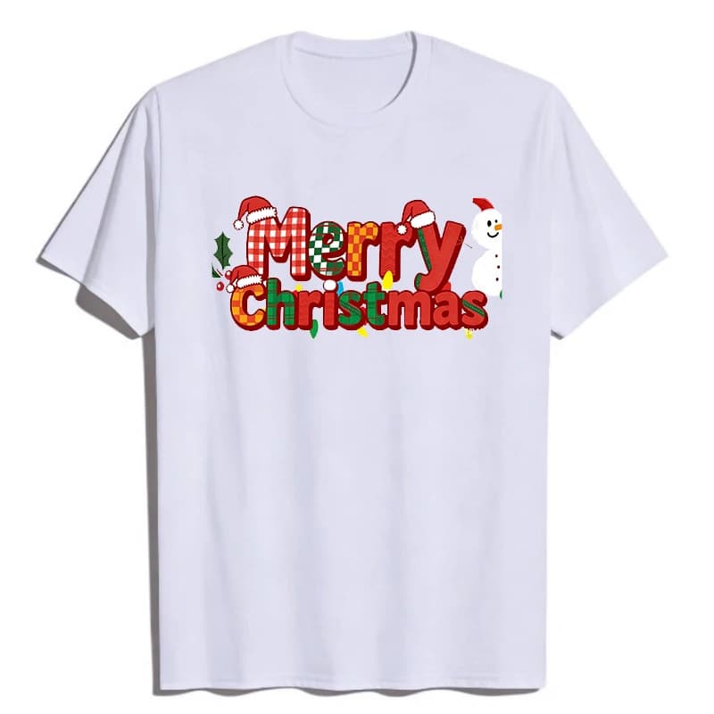 Merry Christmas T-Shirt Funny Merry Christmas Shirt Xmas T-shirt Men's Shirt Woman Tees Graphic T Shirts Xmas Party Tops