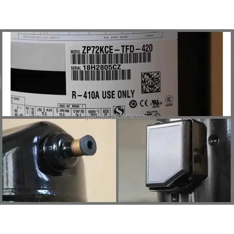 Copeland ZP182KCE-TFD-477 15HP Scroll Refrigeration Compressor for Cold Room & Central Air Conditioning R410A 380-460V