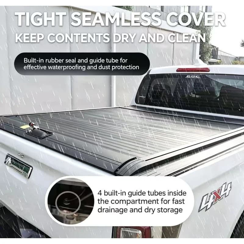 High Quality Remote Control Waterproof Retractable Roller Shutter Tonneau Bed Cover F150 Off‑Road Pickup Truck