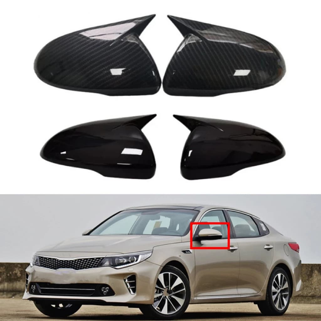Car Sticker Rearview Side Mirror Cover Fit For Kia Optima K5 2016-2020  Wing Cap Door Rear View Case Trim Carbon Fiber Look