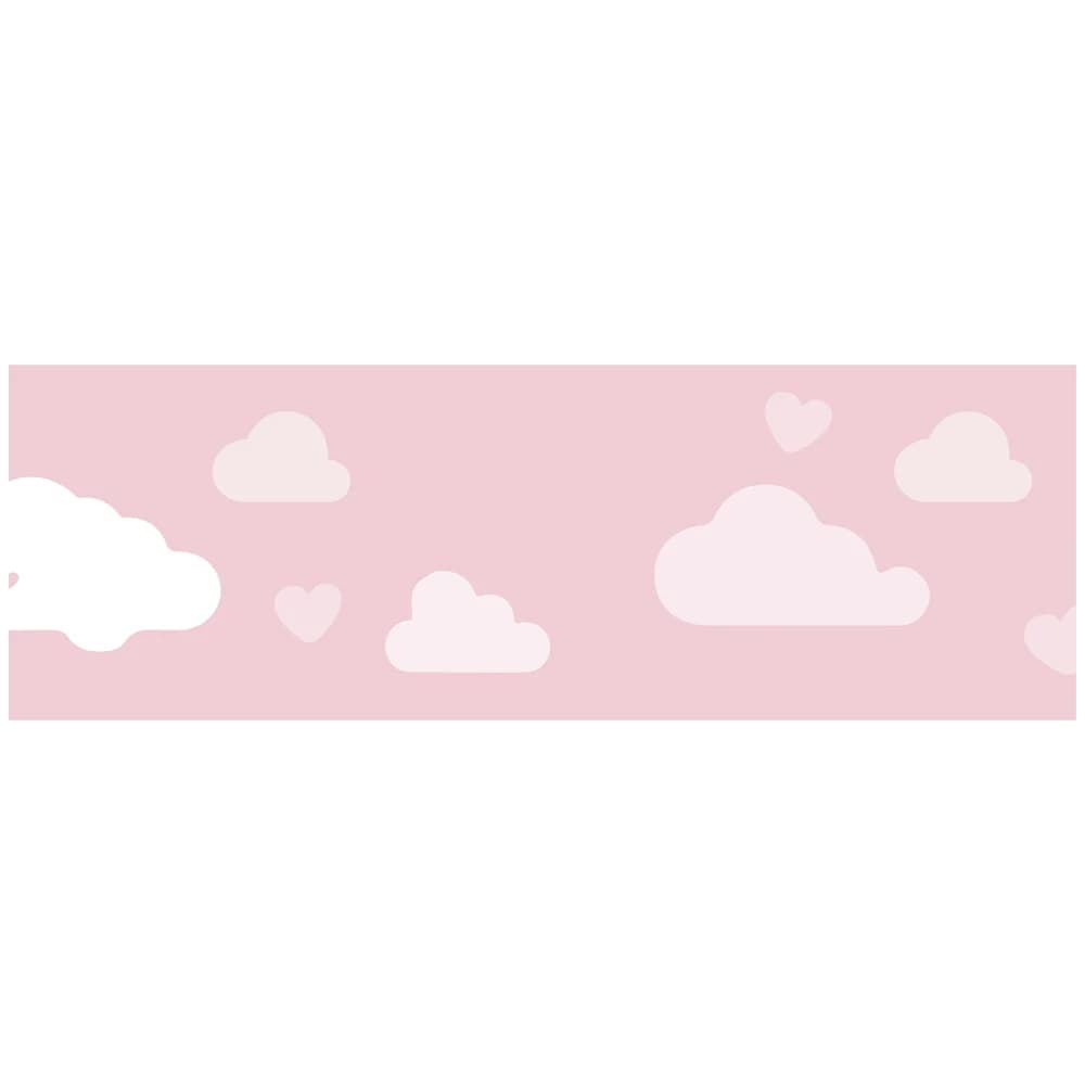 Children Adhesive Wall Border Kids Wall Stickers Nursery Watercolor Clouds Girls Self-Adhesive Baby's Room Bedroom Home Decor