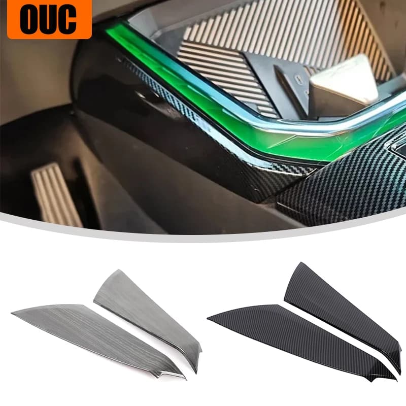 ABS Carbon Fiber Car Center Control Gear Shift Panel Cover Side Strips Trim For BMW X3 G45 2025 Interior Accessories