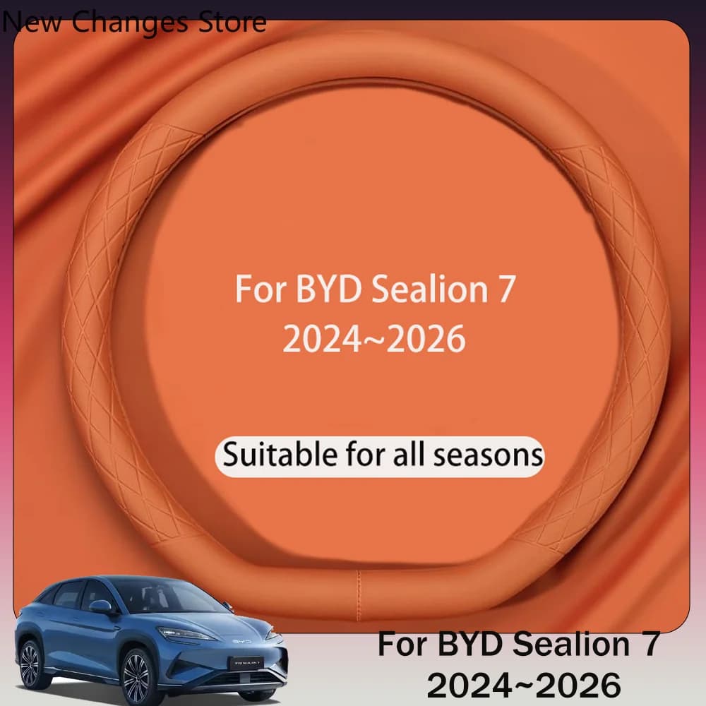 For BYD Sealion 07 EV 2024-2026 Car Inner Door Handle Leather Protective Cover Scratch-resistant Interior Accessories