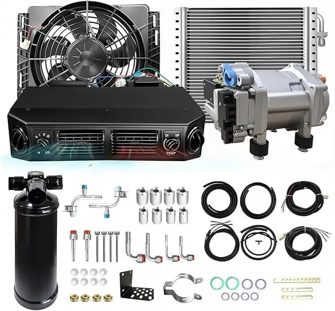 Universal Ac Mini 12v24v Dc Car air Conditioner 9600btus 2200w Van air Conditioner With a High-efficiency Low-power Consumption