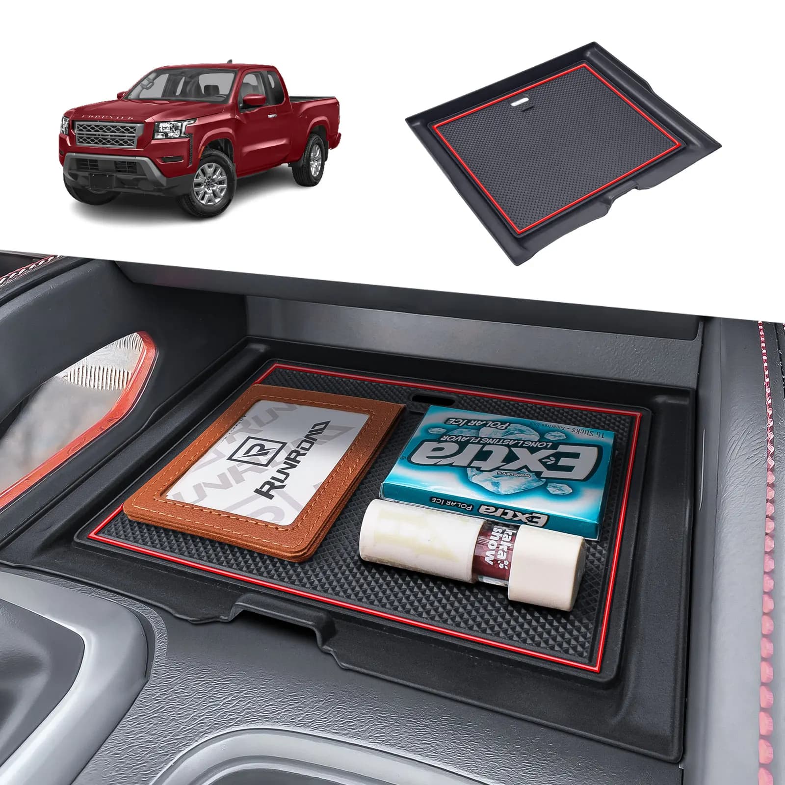 Middle Center Console Hidden Cover for 2022-2024 2025 Nissan Frontier Front Center Console Organizer Interior Tray Accessories