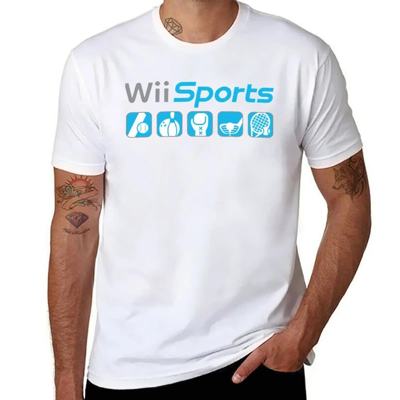 Wii Sports T-Shirt man t shirts cotton t shirt man casual T-Shirt