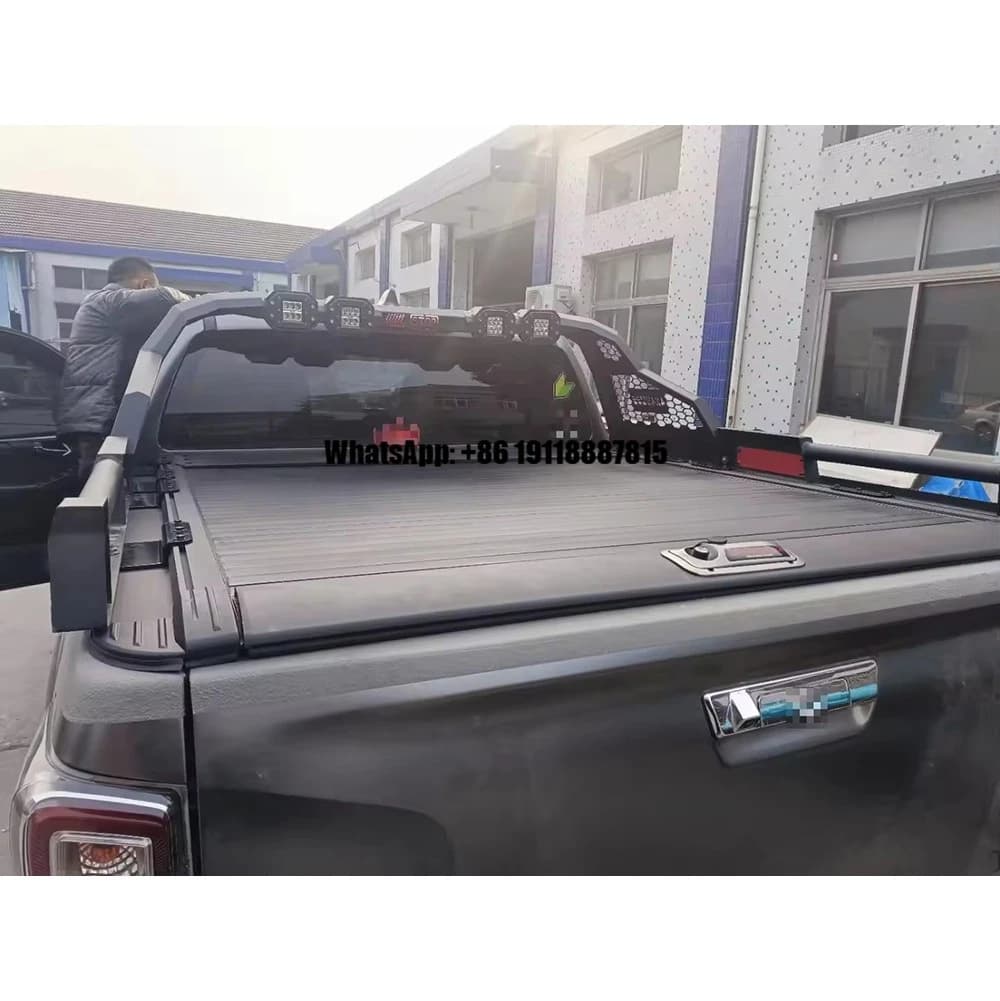 High Quality Aluminum Manual Pickup Tail Box Truck Bed Retractable Roller Lid Tonneau Cover for Isuzu DMAX