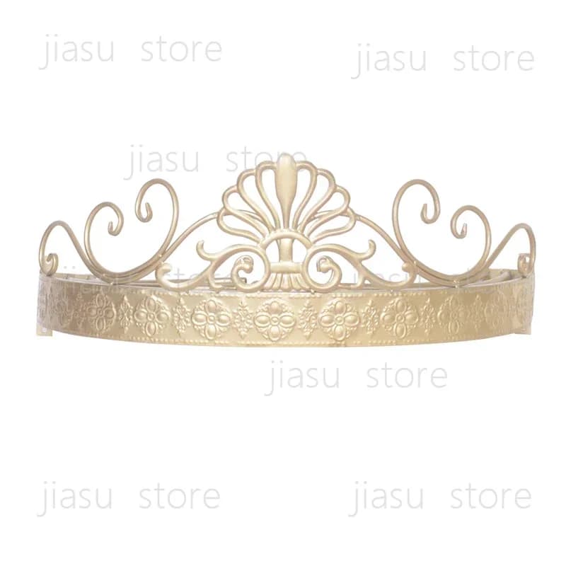 Girl Children Bed Crown Mosquito Net Rack European Style Fabric Display Curtain Bracket With Hook Bedside Decor