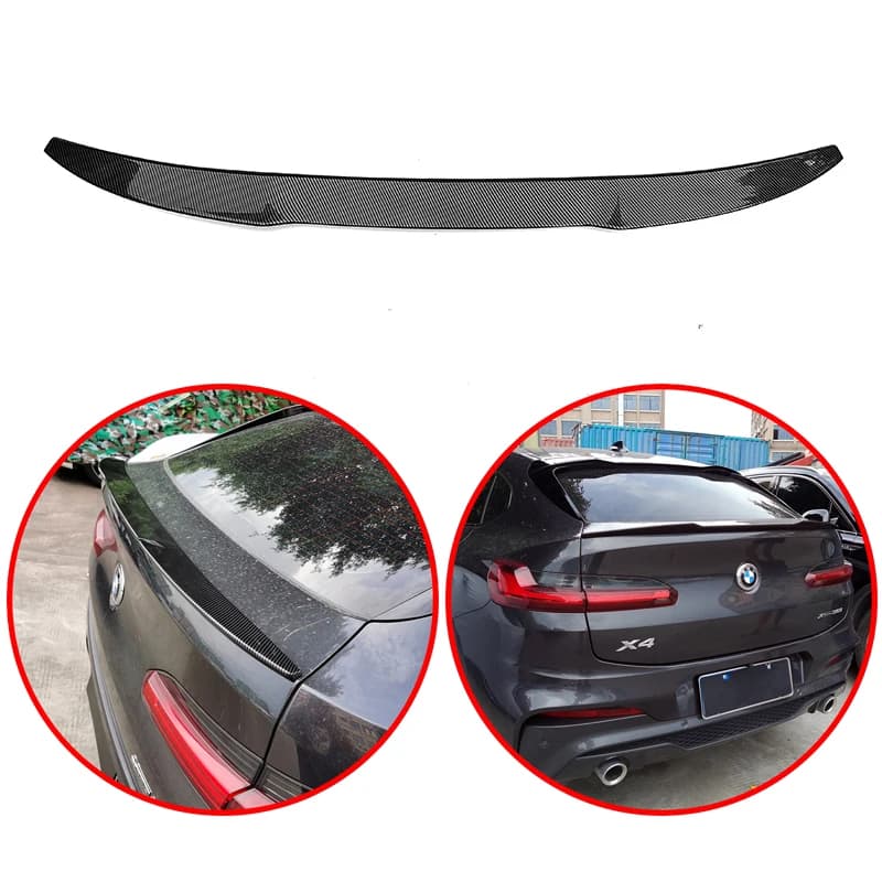 For BMW X4 G02 2018-2022 M Performance Style Spoiler High Quality ABS Rear Wing Glossy Black Or Carbon Fiber Look Body Kit