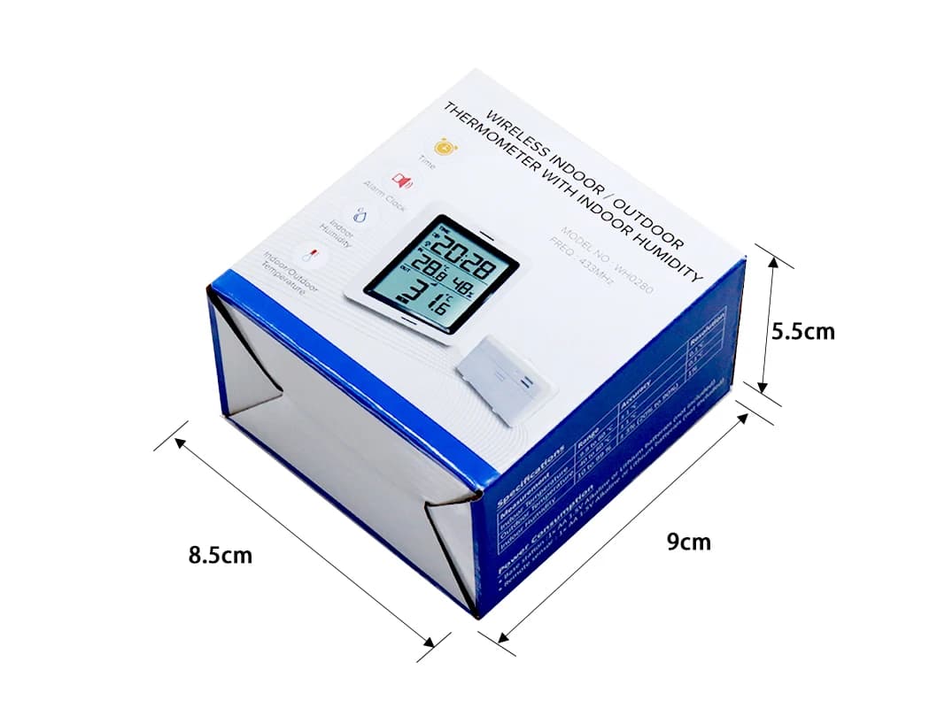 misol 433Mhz wireless thermometer with 1 sensor, 3 channels, temperature humidity sensor