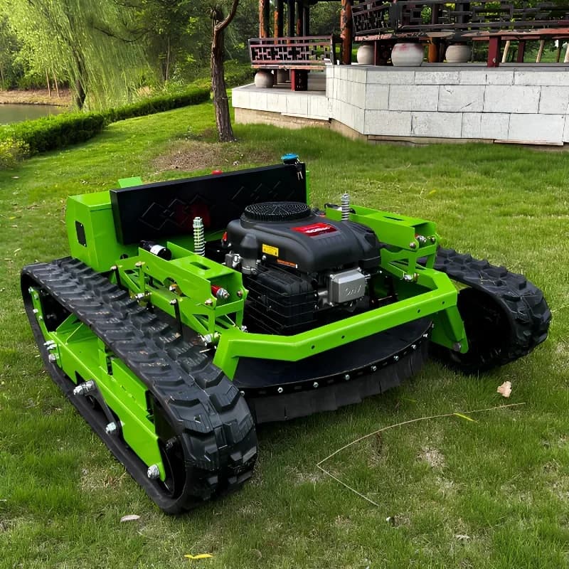 All-terrain remote control lawn mower, garden crawler remote control robot lawn mower, with snow removal flakes