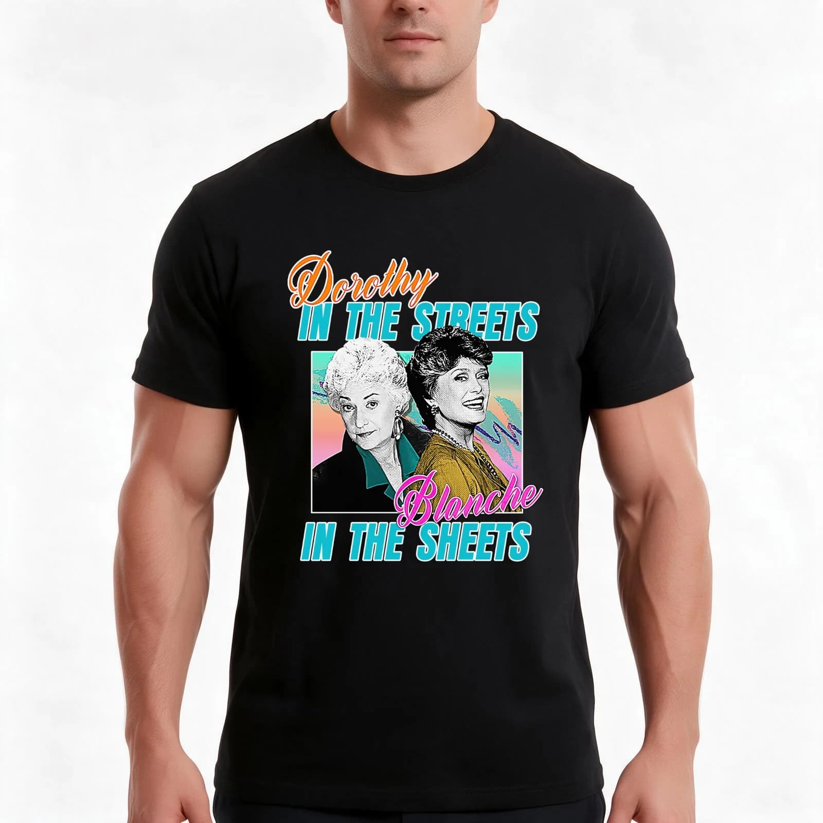 Golden Girls Dorothy In The Streets T-Shirt, Summer Casual Cotton Tee, Oversized Streetwear Tops, Vintage Graphic Print