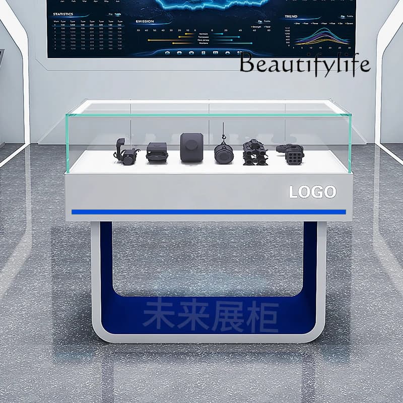 Creative Painting Products Display Cabinet Company Showroom Parts Precision Machined Parts Exhibition Glass Cabinet
