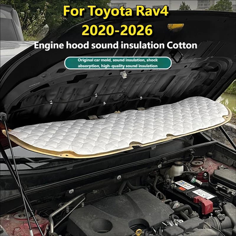 For Toyota Rav4 XA50 XA60 2020-2025 2026 Engine Hood Insulation Cotton Soundproof Pad Trunk Soundproofing Foam Car Accessory