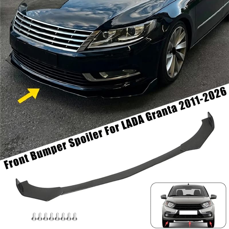 Sport Front Bumper Splitter Spoiler Lip For LADA Granta 2011-2026 5Pcs Adjustable Sectional Car Exterior Tuning Body Kit