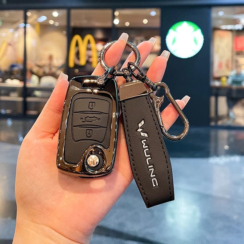 3 Buttons Silicone Car Key Case Skin Protect Ccover for Wuling Hongguang Baojun 630 730 560 310 Flip Remote Keychain Accessories
