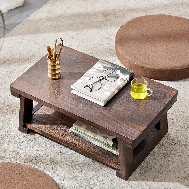Japanese Style Solid Wood Tatami Small Tea Table Folding Console Balcony Bay Window Coffee Table for Household