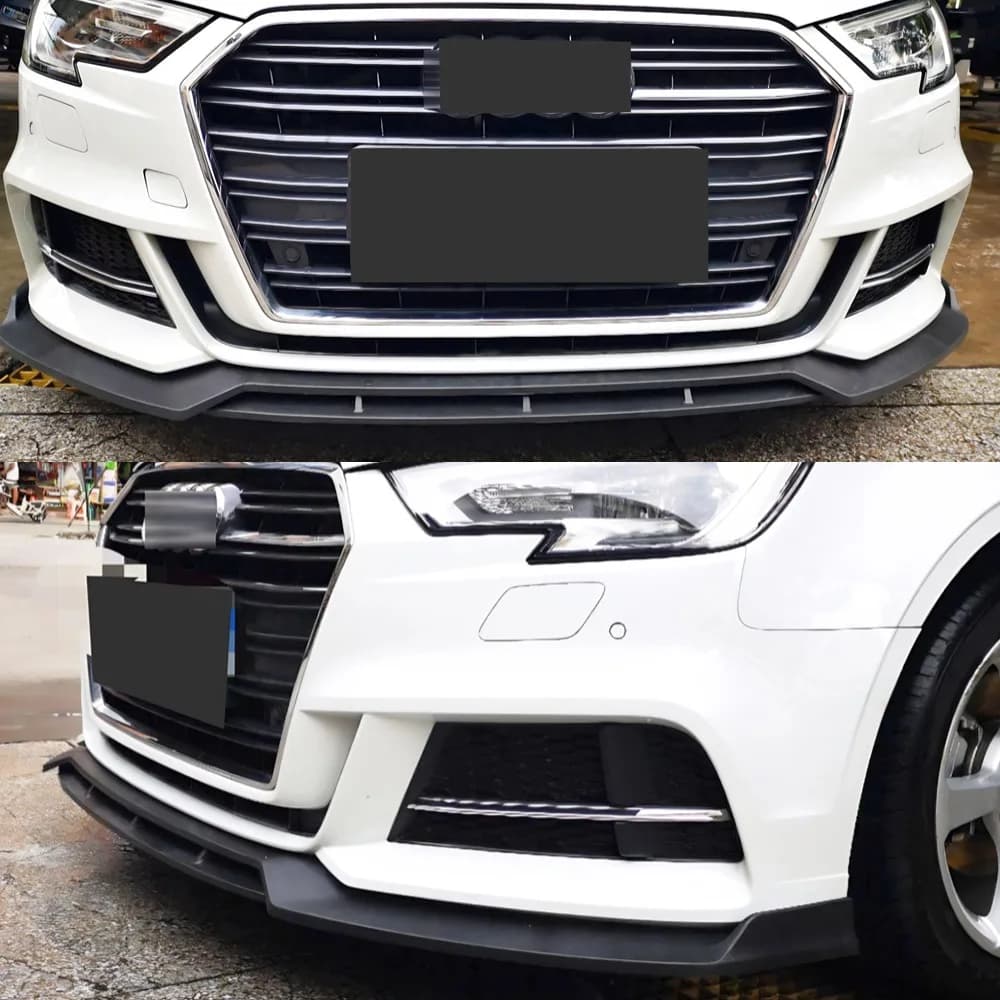 For Audi A3 8V Sline Front Bumper Lip Chin Protector Tuning Accessories Air Dam For 2017-2020