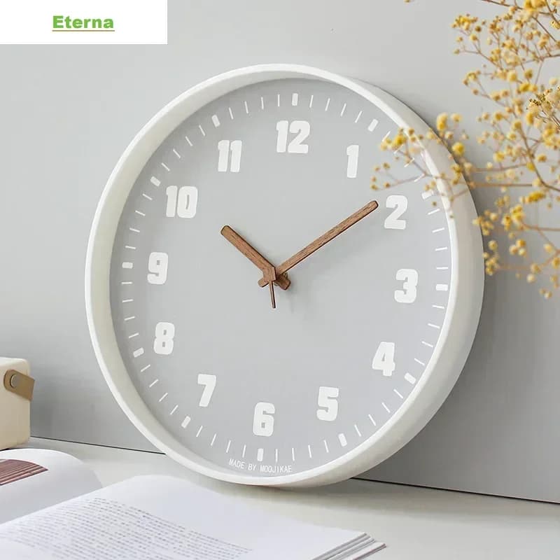Japanese Style Silent Wall Clock Modern Minimalist for Living Room Home Decor