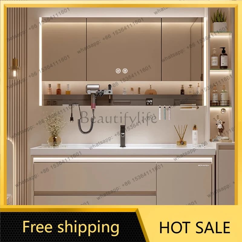 Best Sellers Best Sellers Modern Wooden Bathroom Cabinet Designer Aesthetic Fashion Interior Decoration Universal Cupboard Toile