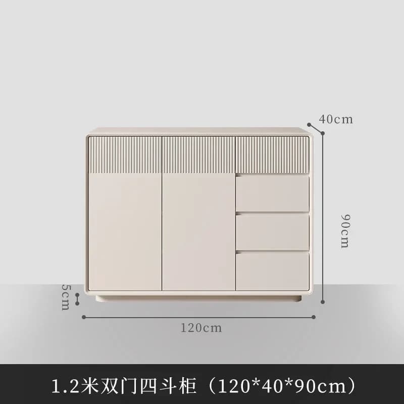 b2 Style Light Luxury Hallway Partition Living Room Cabinet Wall-Mounted Solid Wood Decorative Modern Sideboard Cabinet