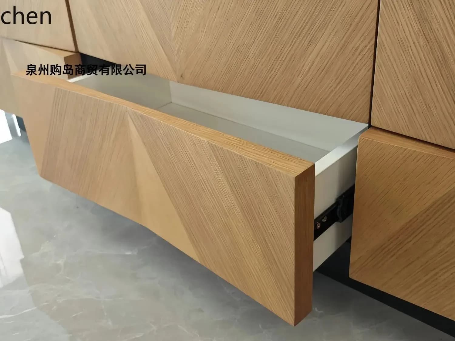 v1  Minimalist Lacquer Sideboard Cabinet Solid Wood Entryway Living Room Storage Wall-Mounted Chest of Drawers Decorative