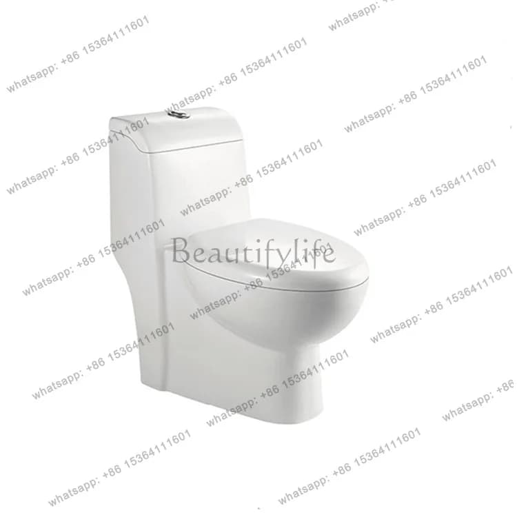 One-piece siphon toilet, super swirl water-saving toilet, smart clean glaze toilet