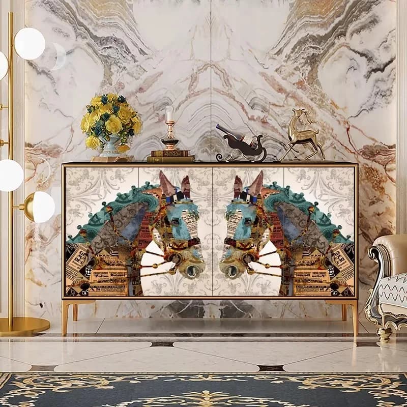 Office Luxury Cabinet Modern Entryway Storage Shelf Living Room Cabinets Craft Floor Muebles Para El Hogar Home Accessories