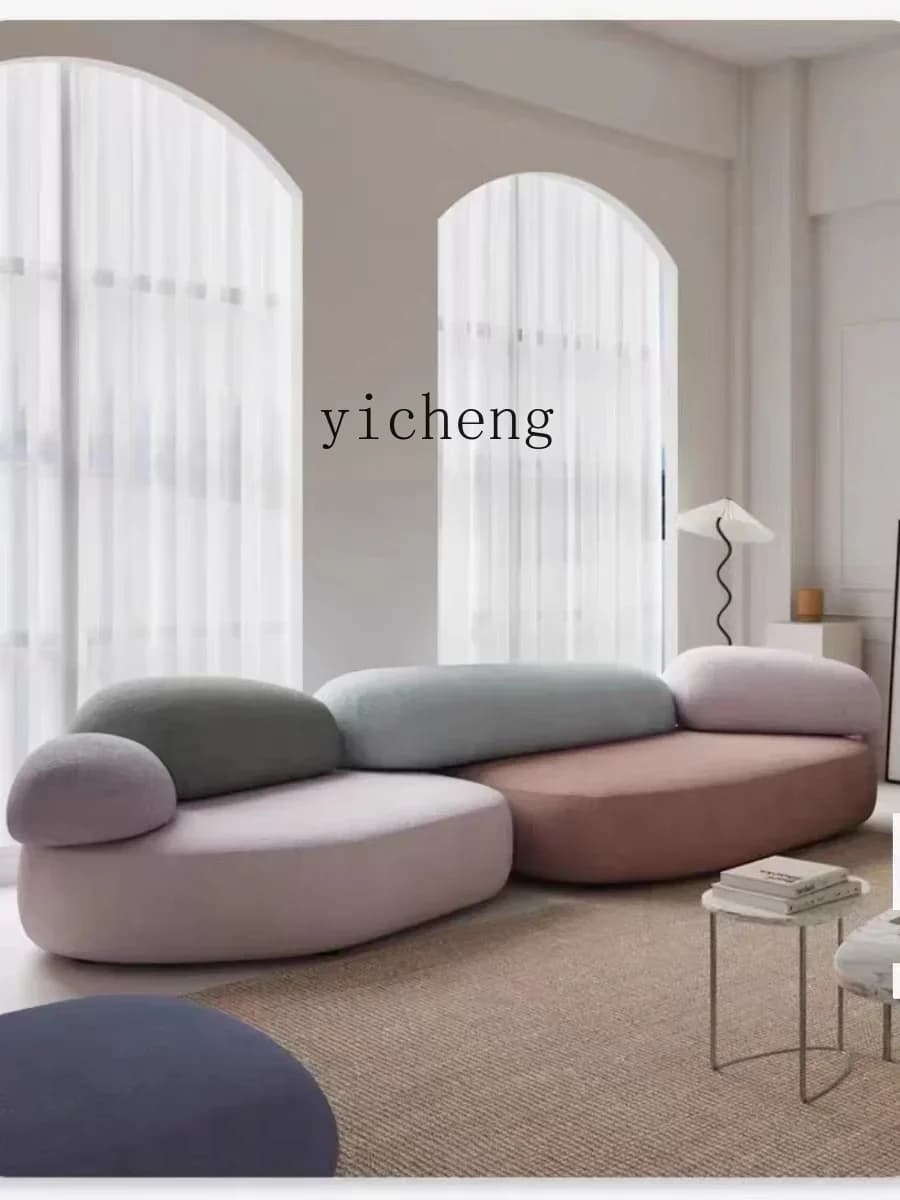 X6-2 Creative Fabric Sofa Modern Minimalist Lambswool Special-Shaped Module Combination
