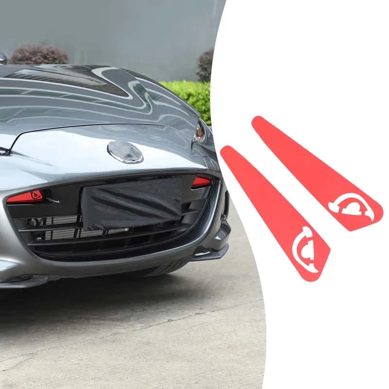 Aluminum Alloy Red For Mazda MX-5 ND 2016-2021 Car Front License Plate Side Decorative Patch Car Modification Accessories